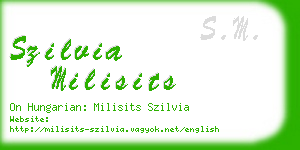 szilvia milisits business card